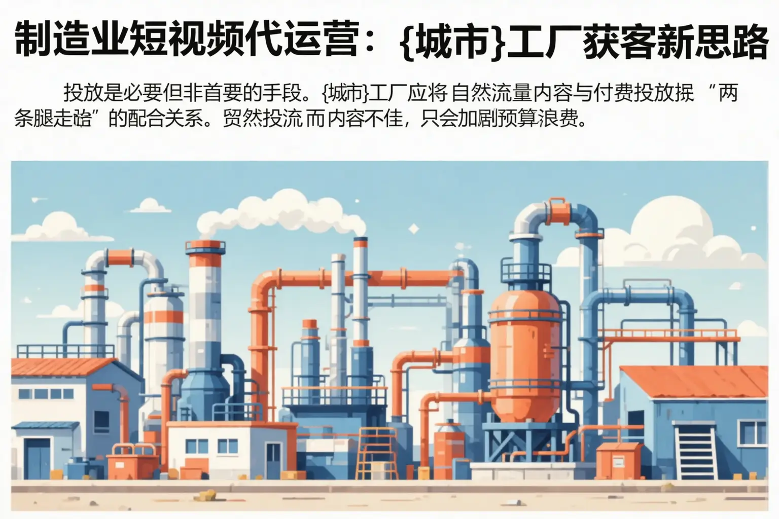 制造业短视频代运营:鄂州工厂获客新思路