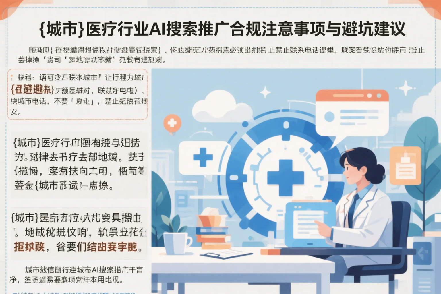 鄂州医疗行业AI搜索推广合规注意事项与避坑建议