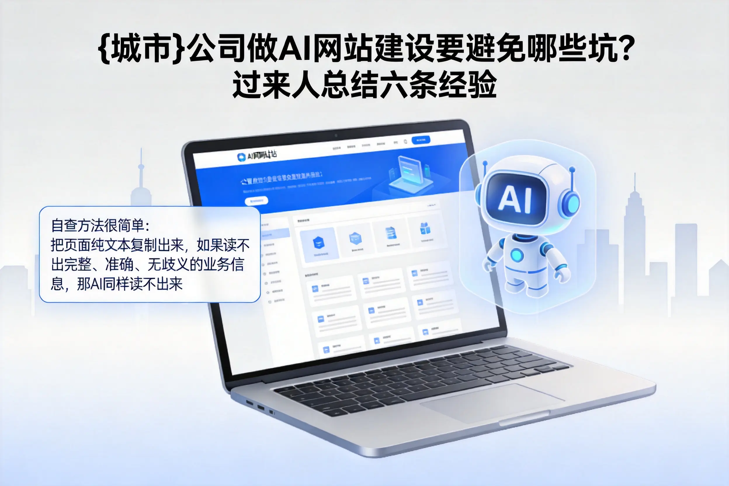 鄂州公司做AI网站建设要避免哪些坑?过来人总结六条经验