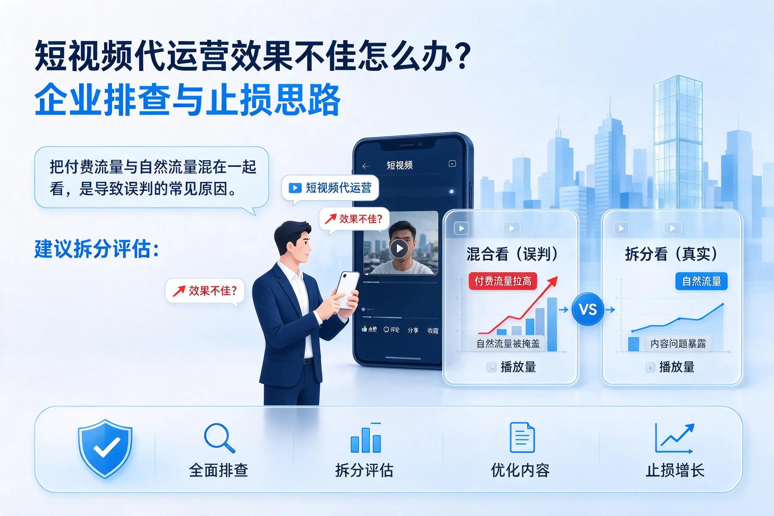 短视频代运营效果不佳怎么办？鄂州企业排查与止损思路