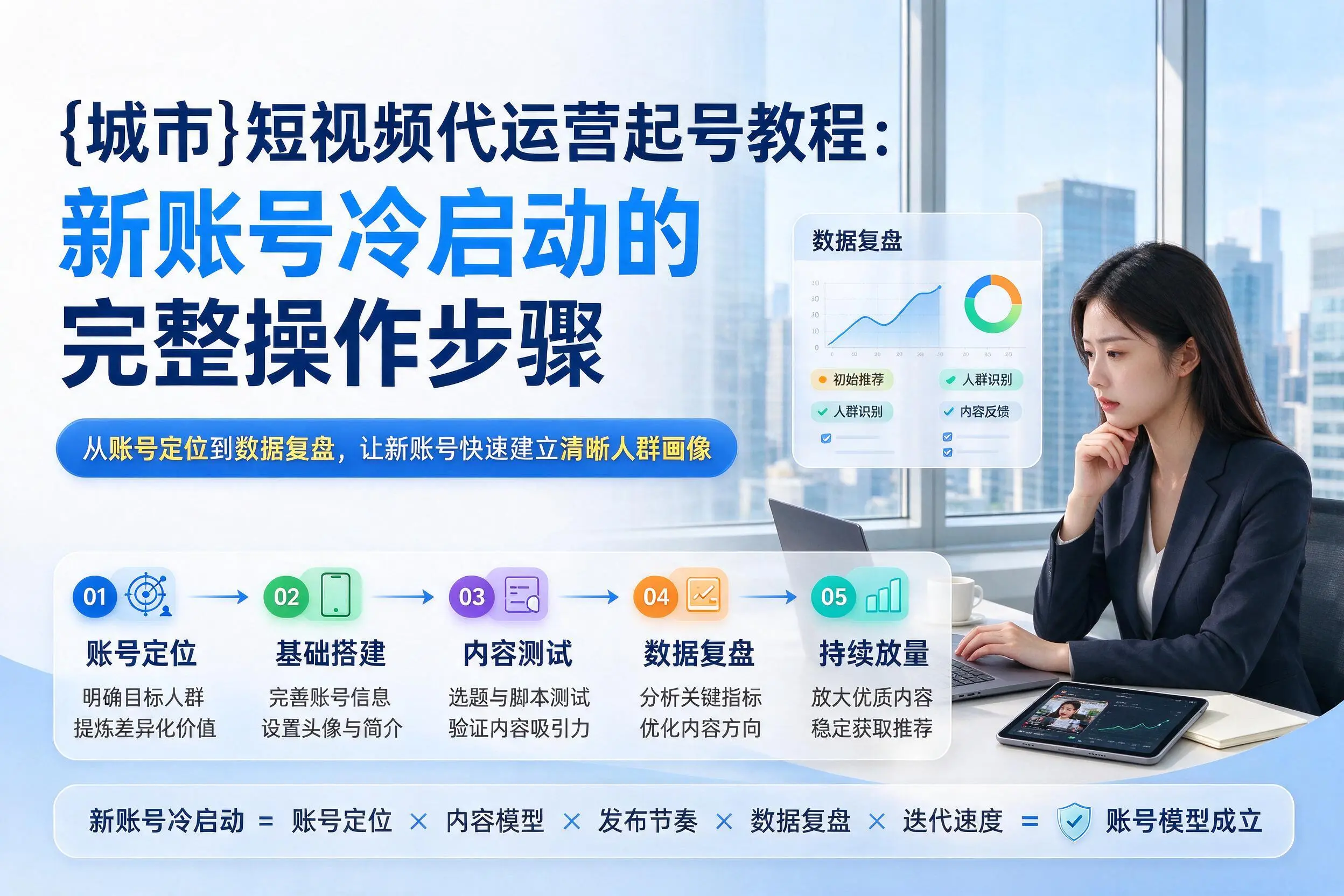 鄂州短视频代运营起号教程：新账号冷启动的完整操作步骤