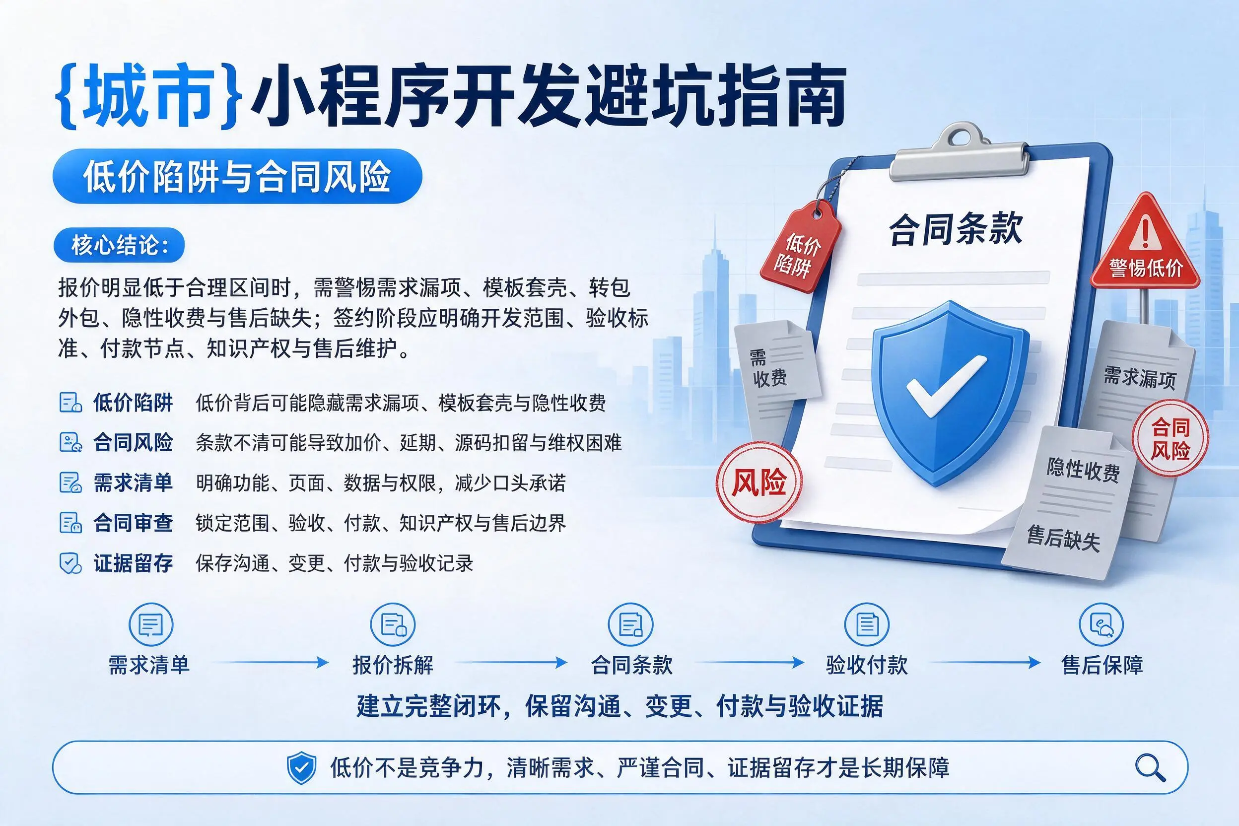 鄂州小程序开发避坑指南:低价陷阱与合同风险