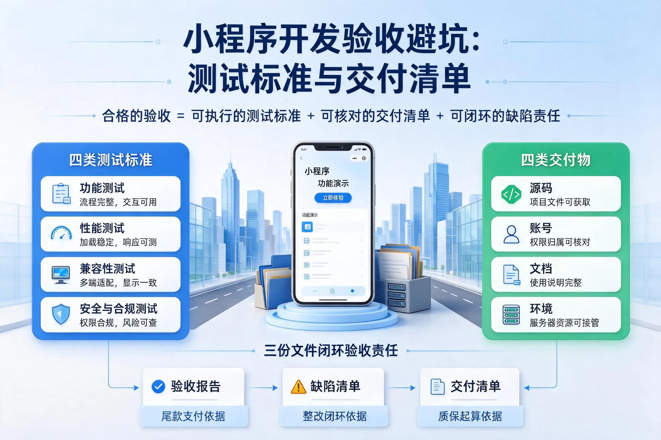 鄂州小程序开发验收避坑：测试标准与交付清单