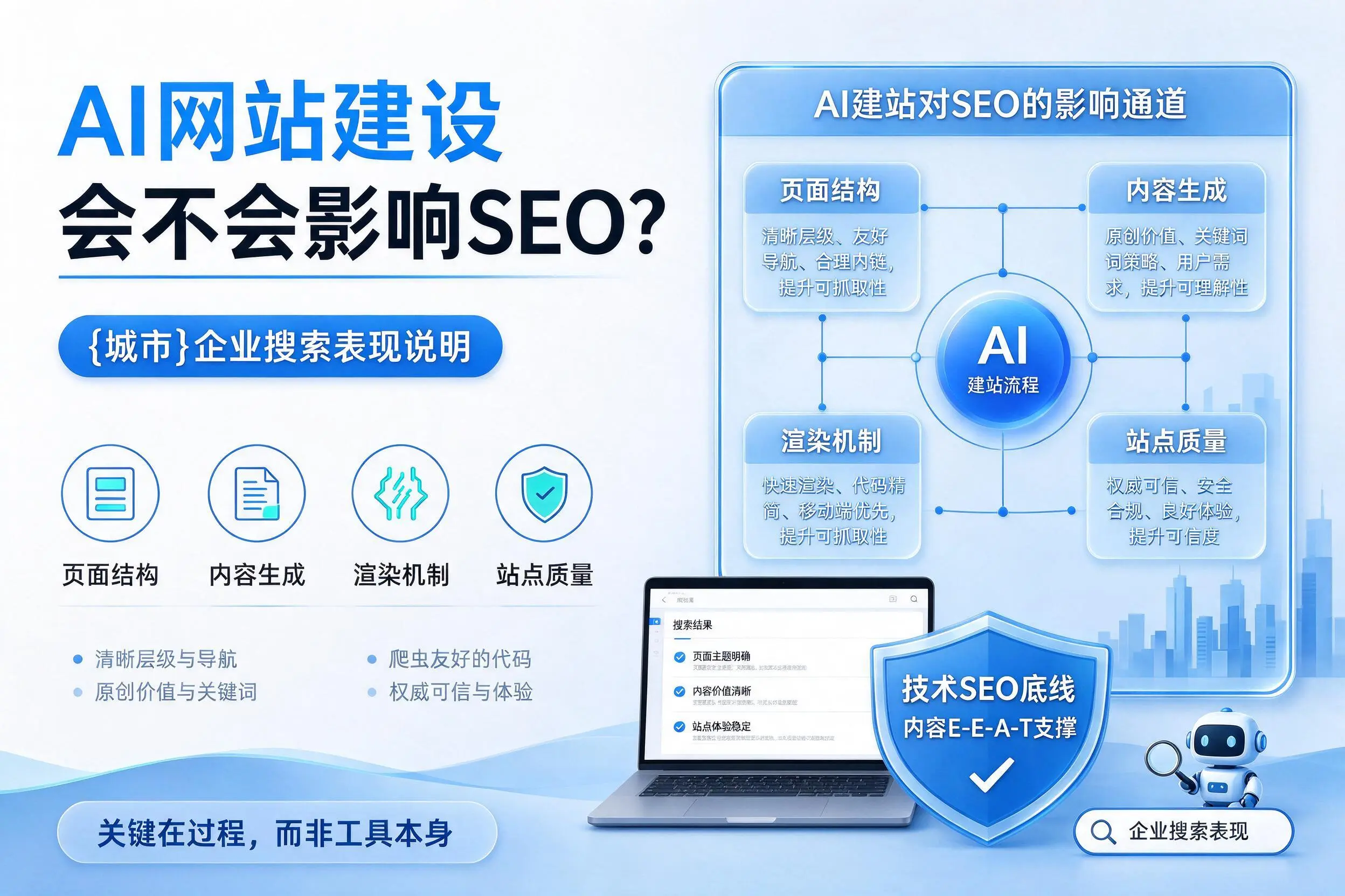 AI网站建设会不会影响SEO？鄂州企业搜索表现说明