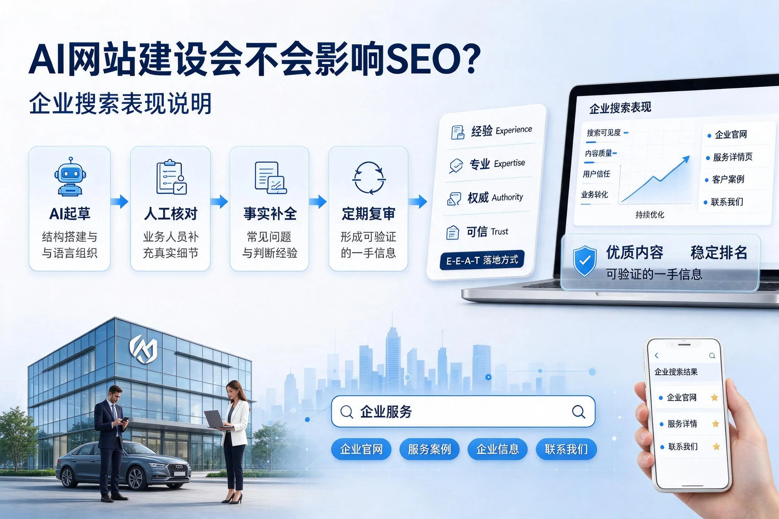 AI网站建设会不会影响SEO？鄂州企业搜索表现说明
