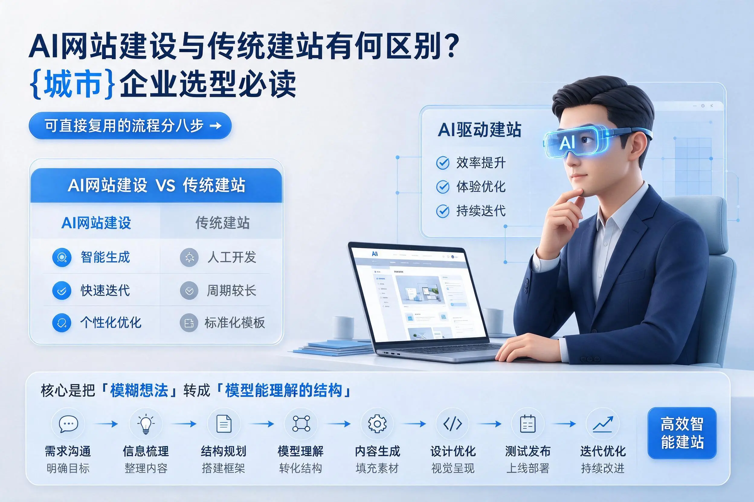 AI网站建设与传统建站有何区别？鄂州企业选型必读