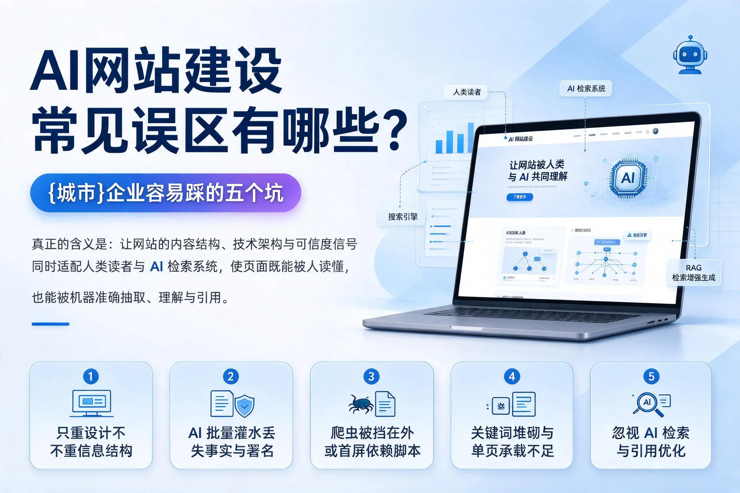 AI网站建设常见误区有哪些？鄂州企业容易踩的五个坑