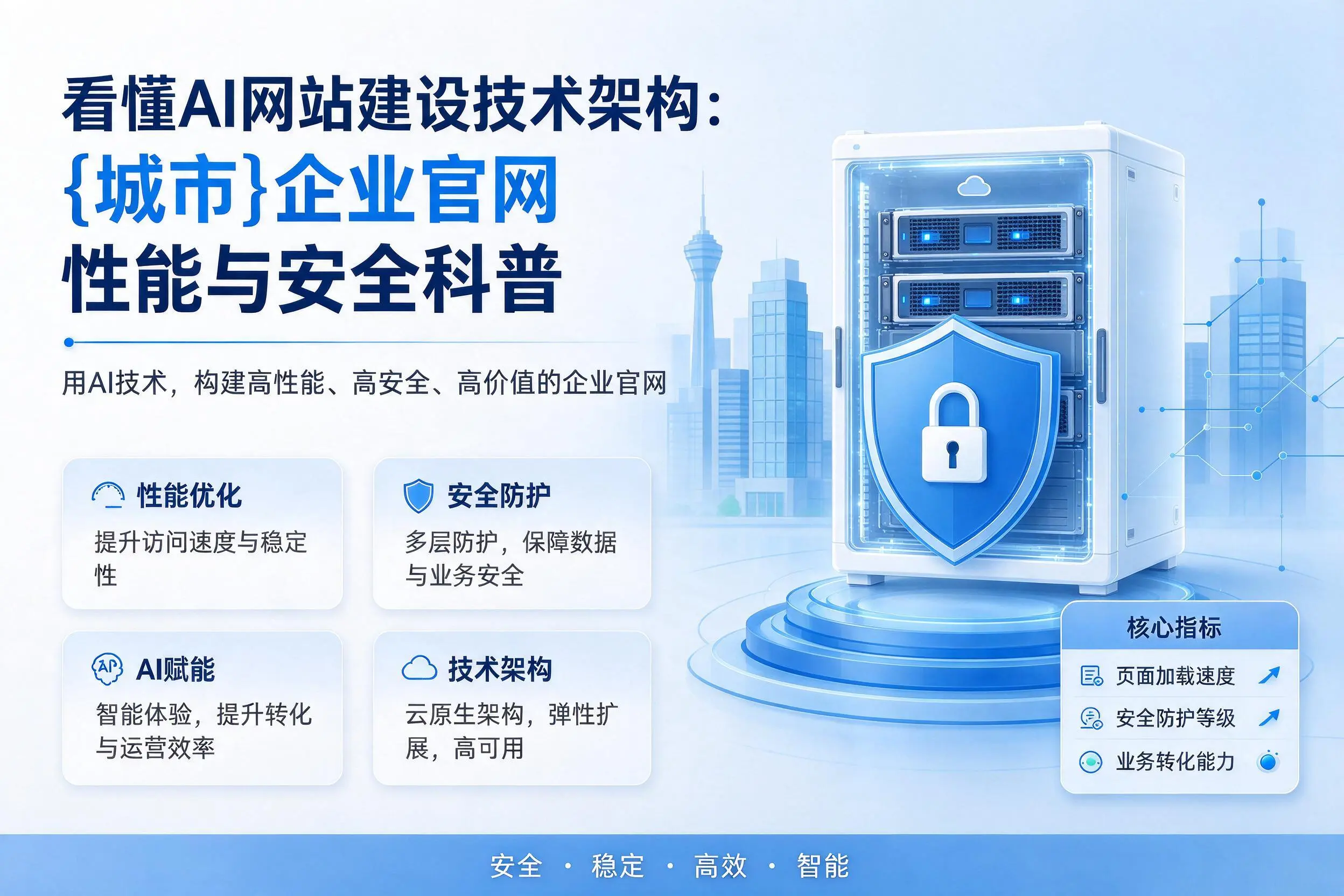 看懂AI网站建设技术架构:鄂州企业官网性能与安全科普