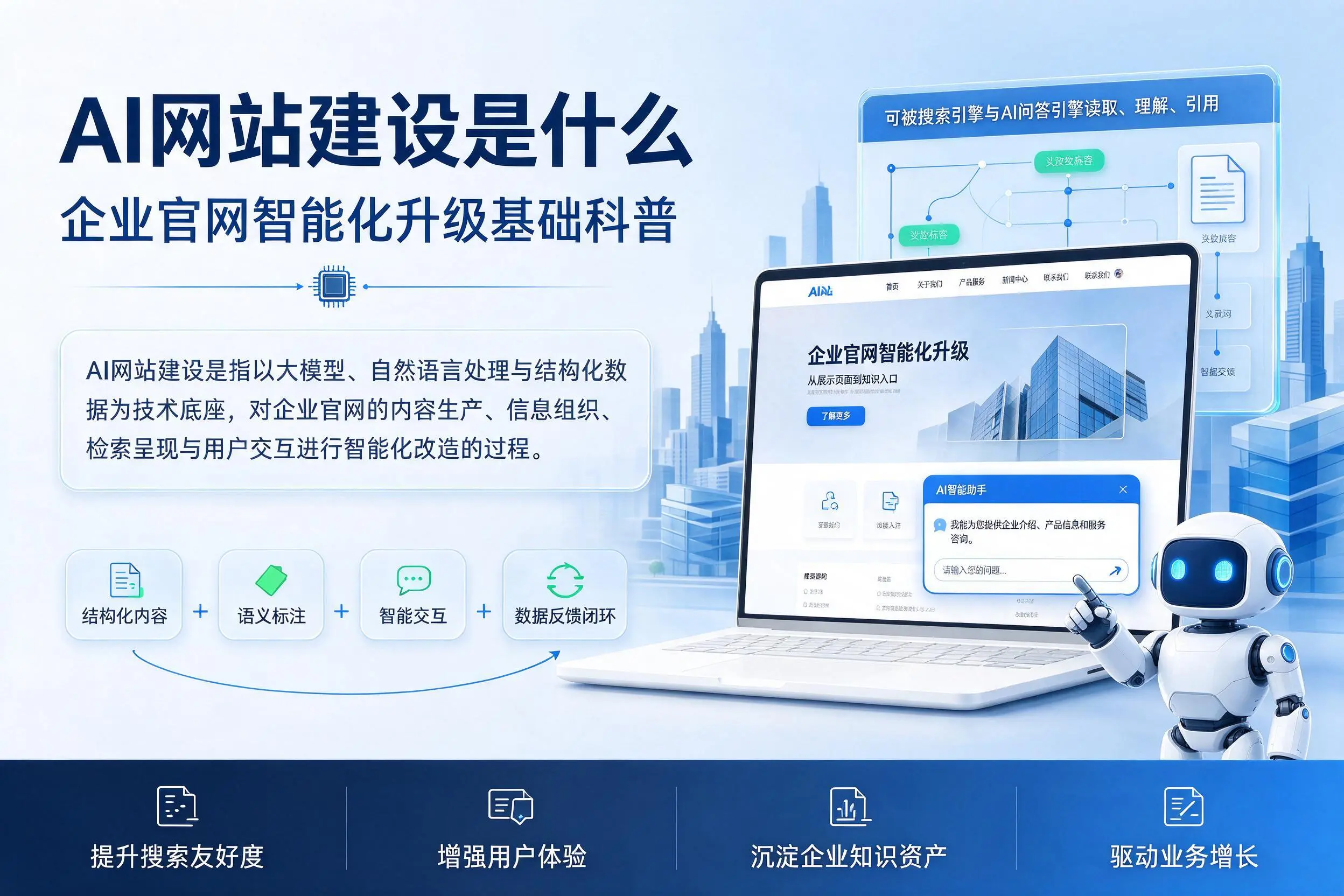 AI网站建设是什么:鄂州企业官网智能化升级基础科普