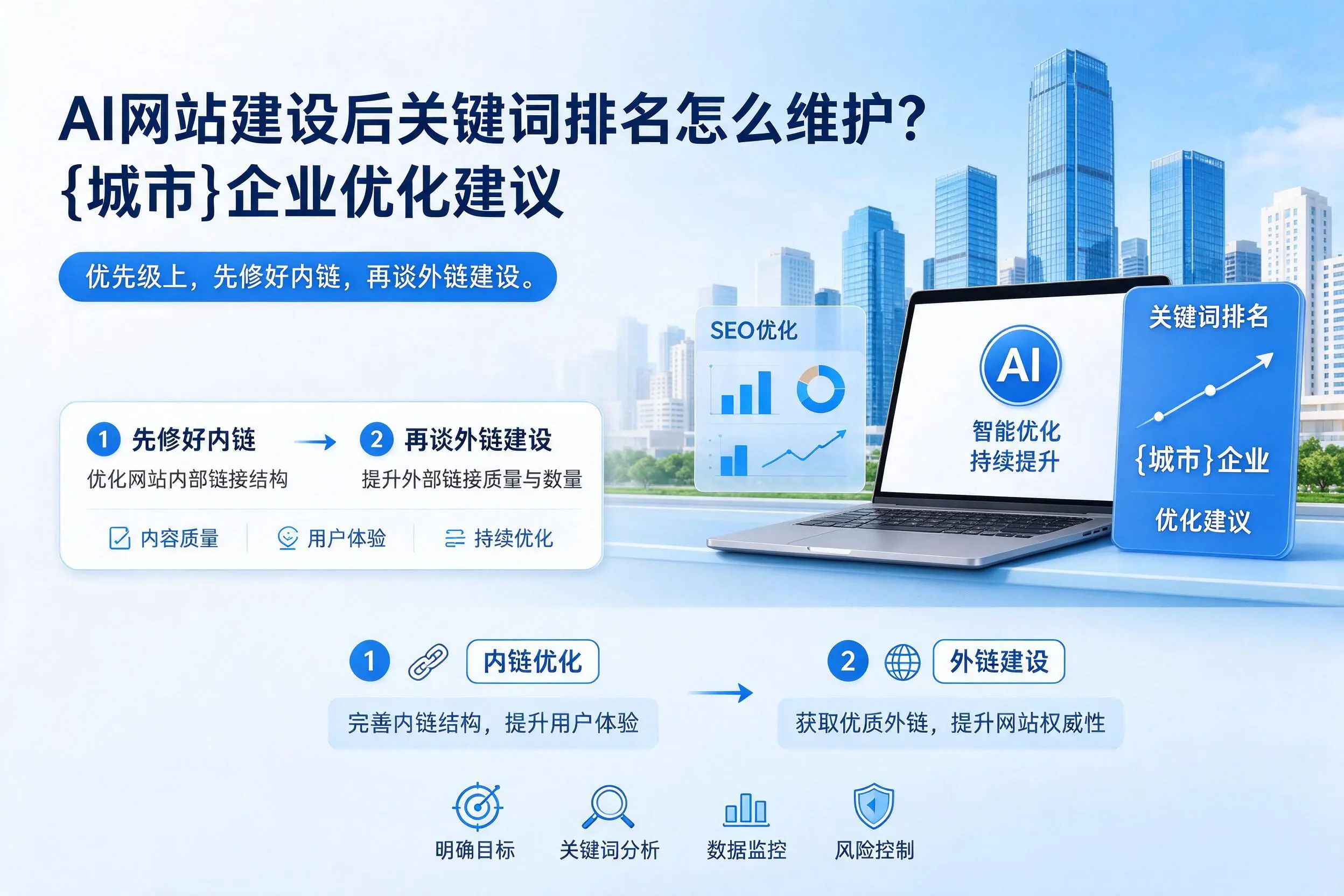 AI网站建设后关键词排名怎么维护？鄂州企业优化建议