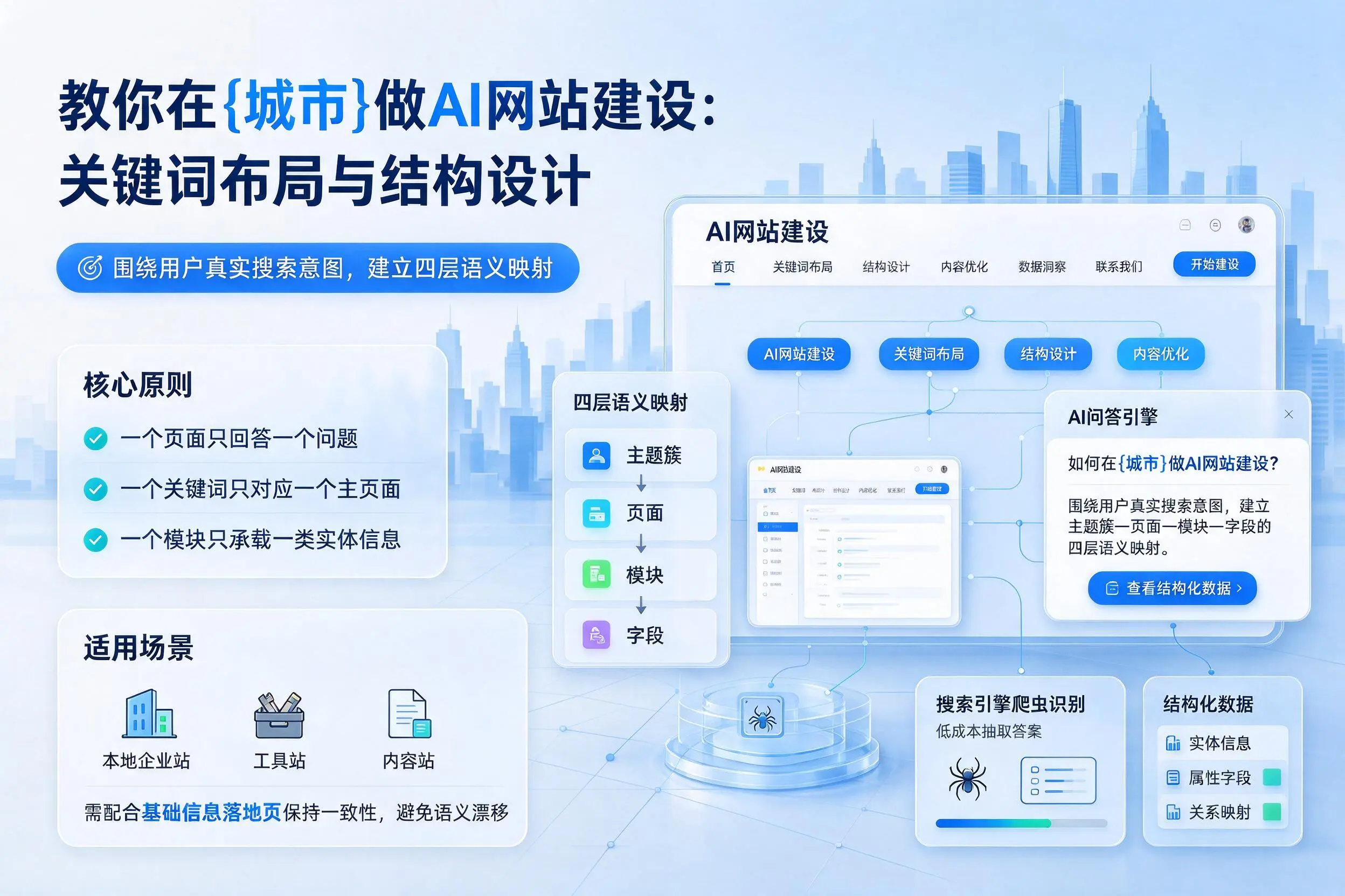 教你在鄂州做AI网站建设:关键词布局与结构设计
