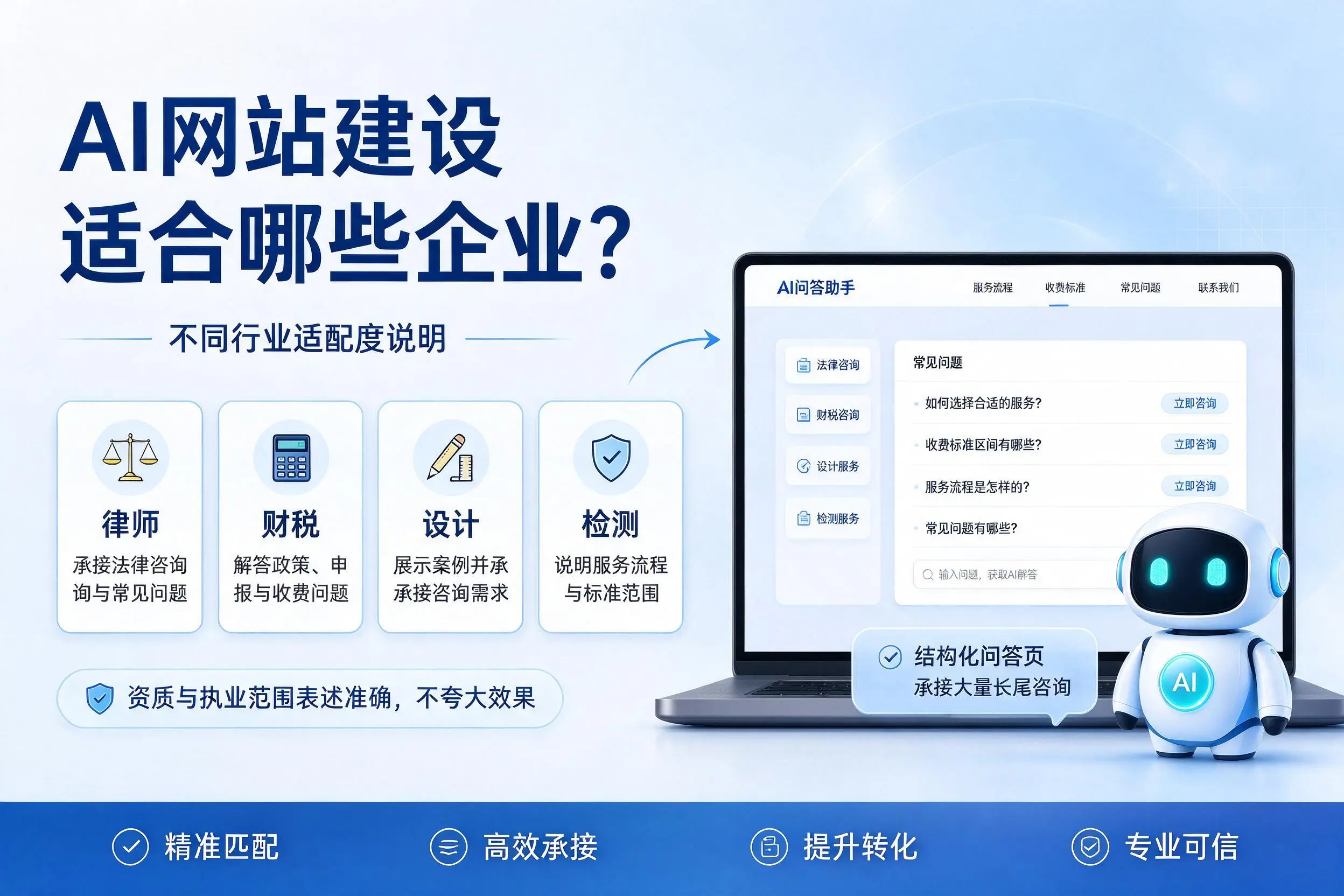 AI网站建设适合哪些企业?鄂州不同行业适配度说明