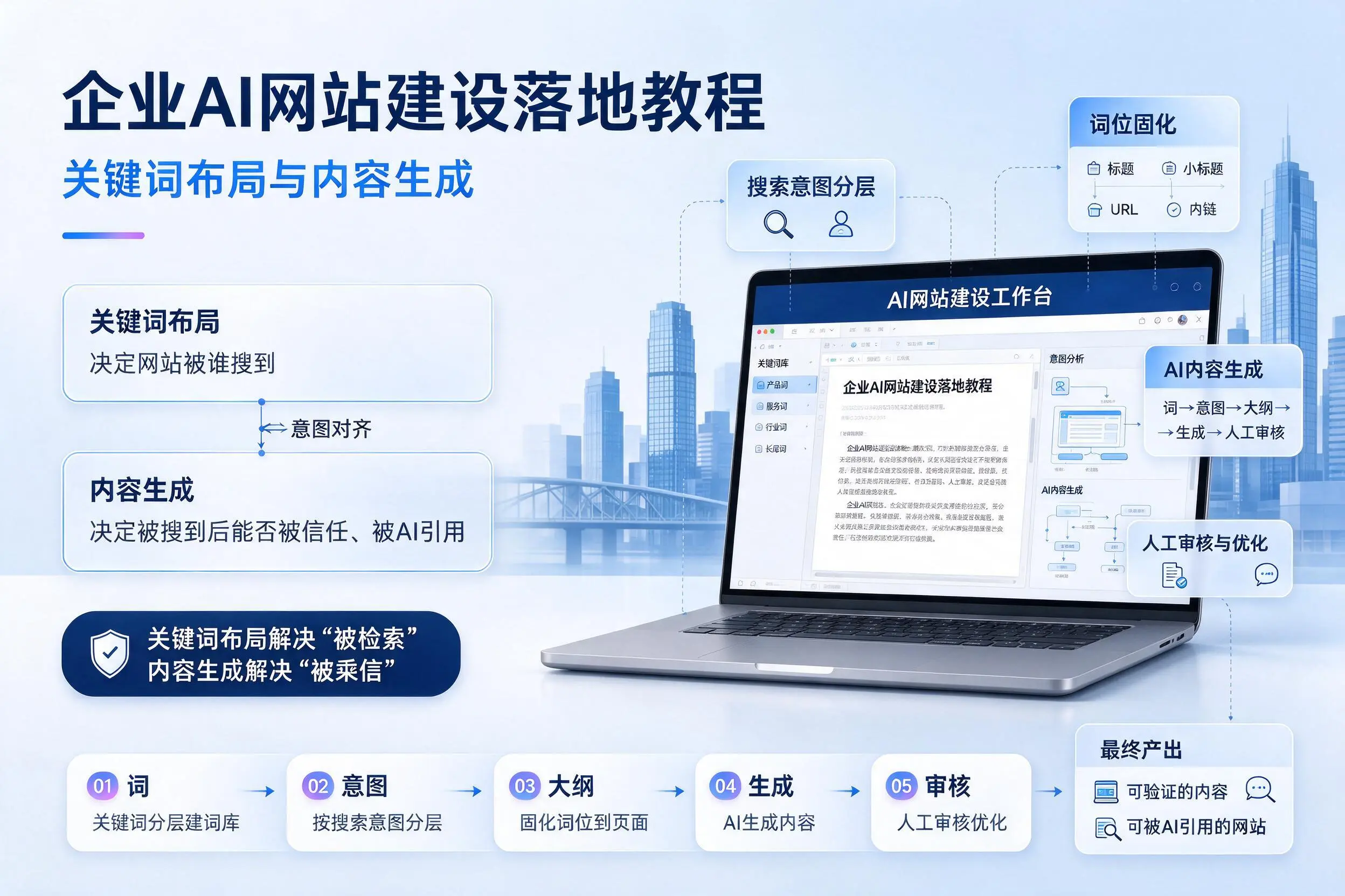 鄂州企业AI网站建设落地教程:关键词布局与内容生成