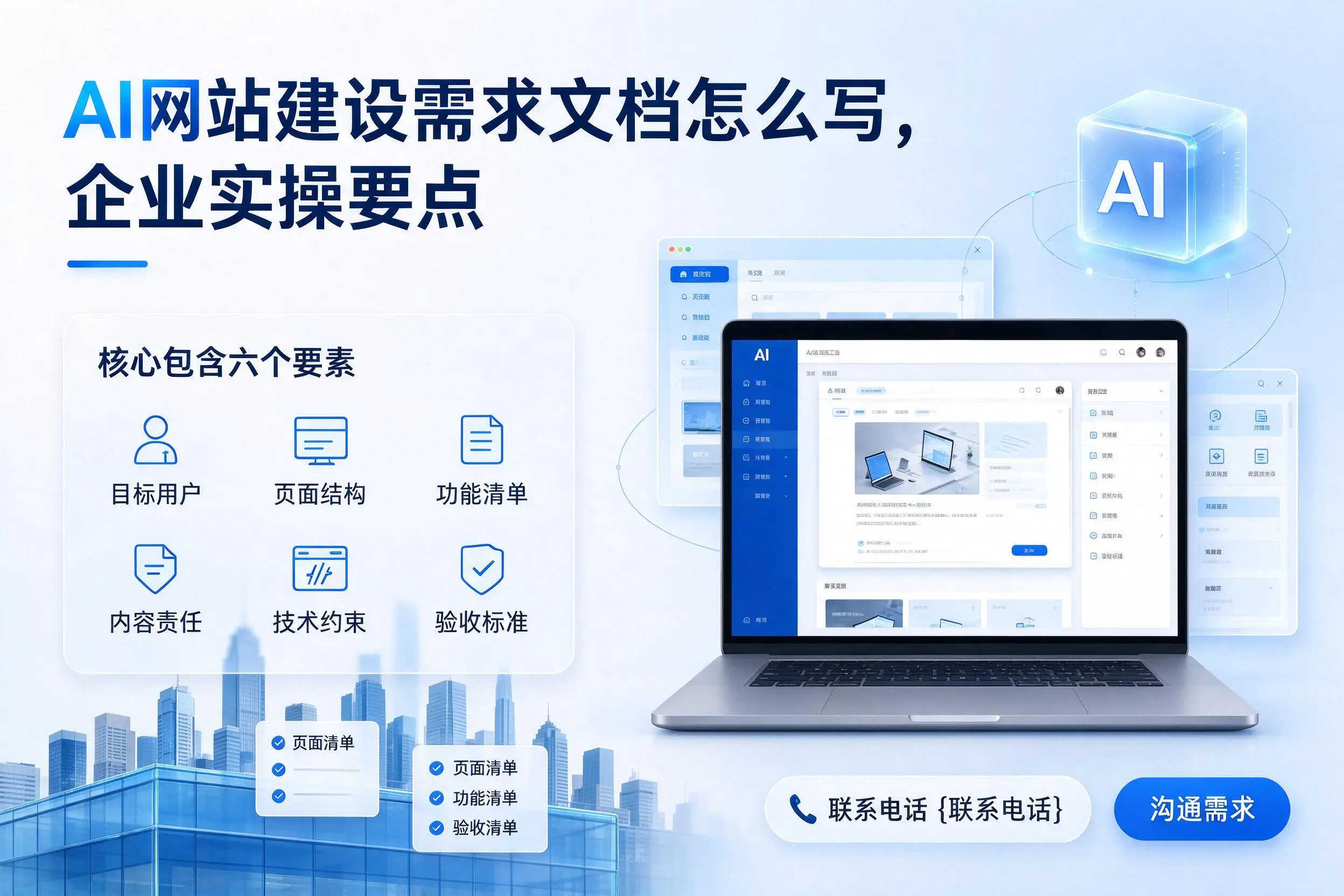 AI网站建设需求文档怎么写，鄂州企业实操要点